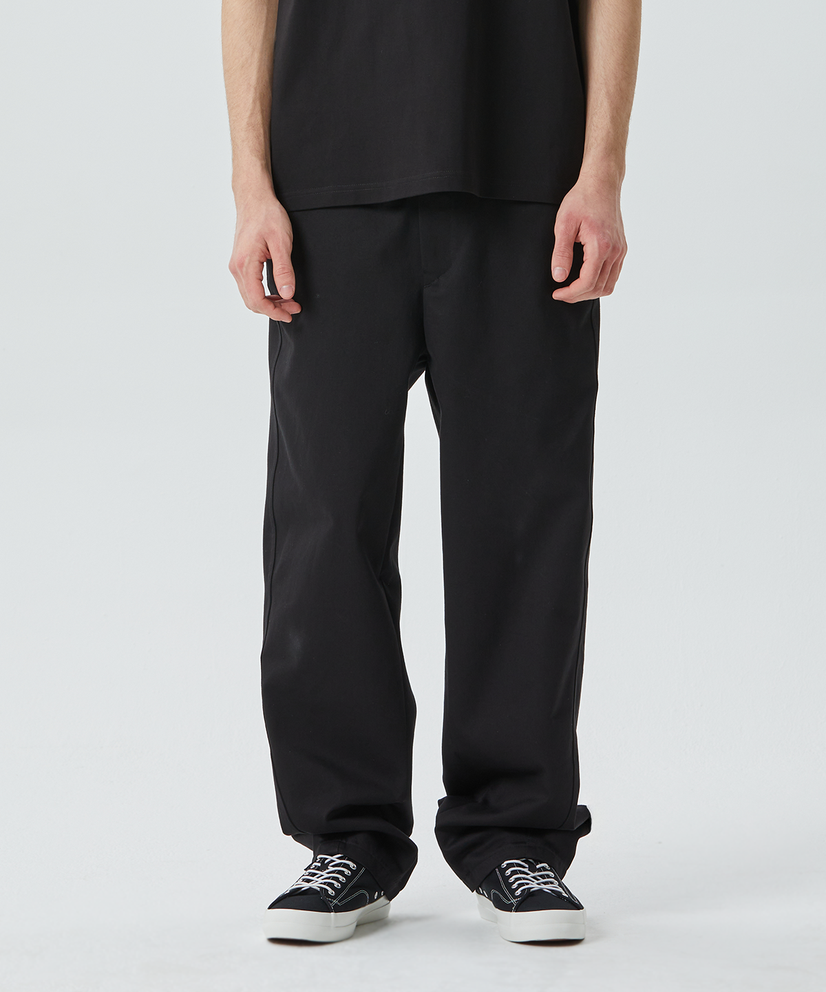 GENMENTS CURVED WORK PANTS BLACK