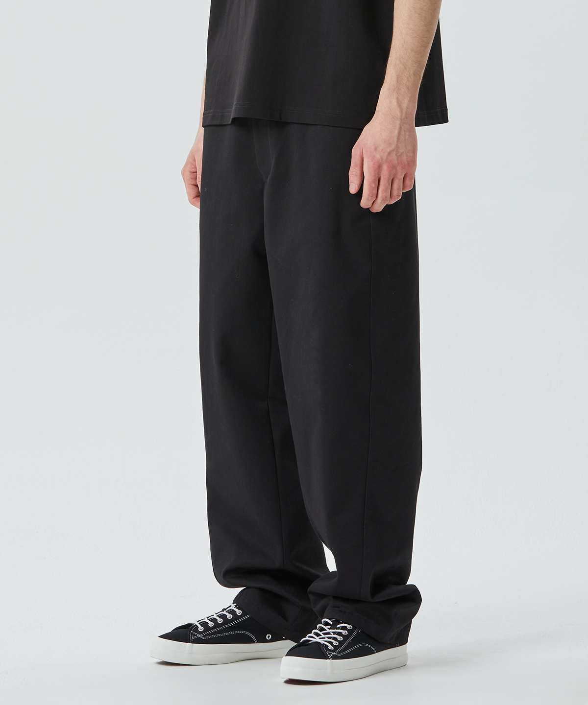 GENMENTS CURVED WORK PANTS BLACK